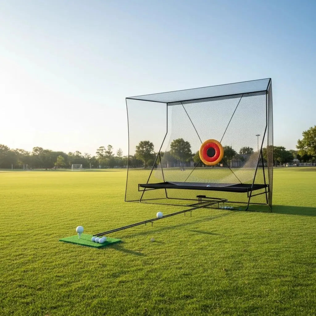 Golf Net 10X8Ft Golf Net for Hitting Practice Indoor Outdoor Training Net with Impact Targets Ball Return System Ball Blanket Ideal for Driving Chipping and Swing Practice with Real Balls,Summerwins