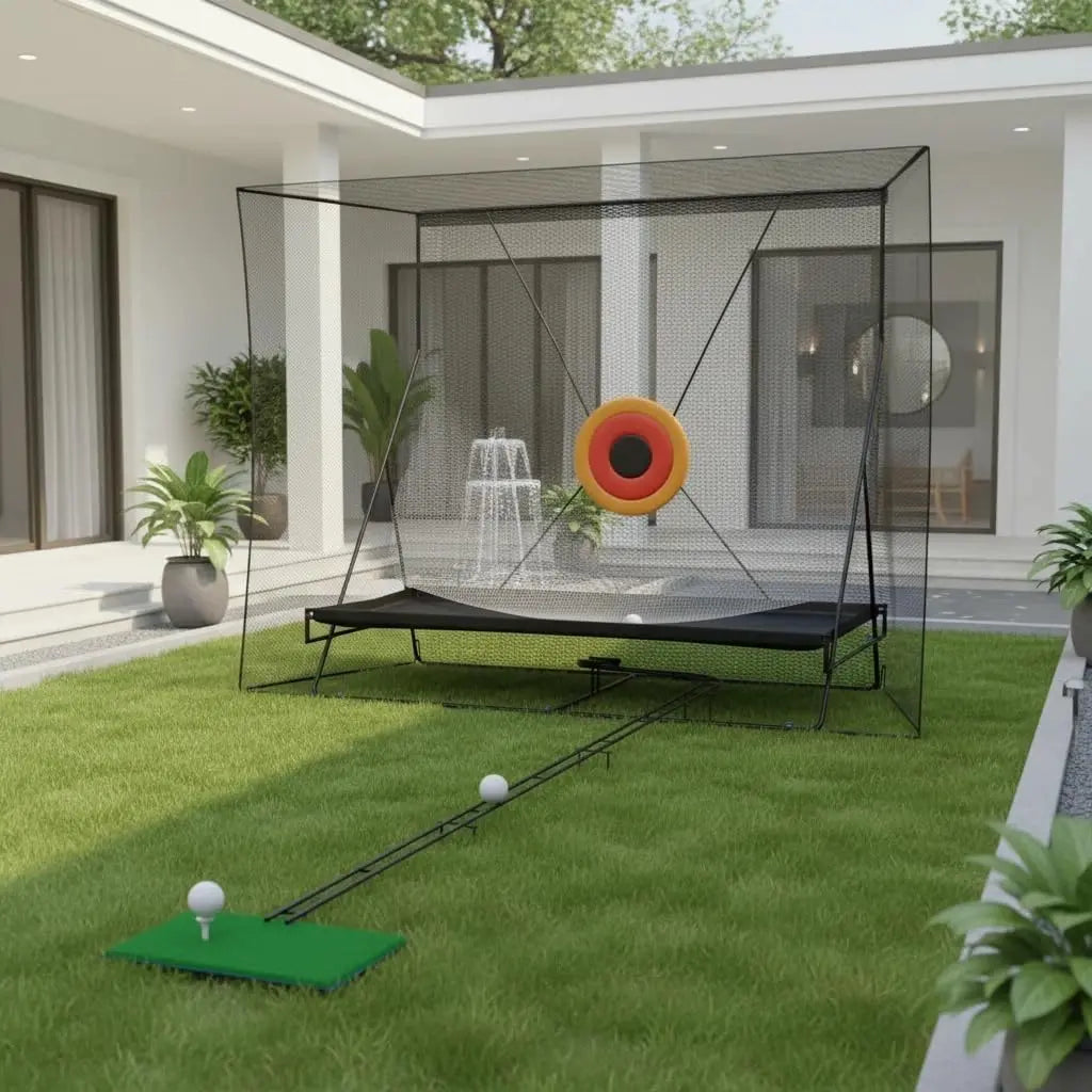 Golf Net 10X8Ft Golf Net for Hitting Practice Indoor Outdoor Training Net with Impact Targets Ball Return System Ball Blanket Ideal for Driving Chipping and Swing Practice with Real Balls,Summerwins