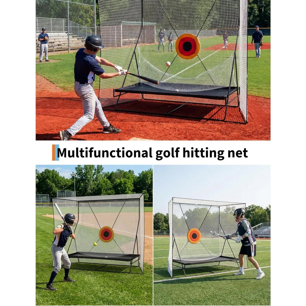 Golf Net 10X8Ft Golf Net for Hitting Practice Indoor Outdoor Training Net with Impact Targets Ball Return System Ball Blanket Ideal for Driving Chipping and Swing Practice with Real Balls,Summerwins