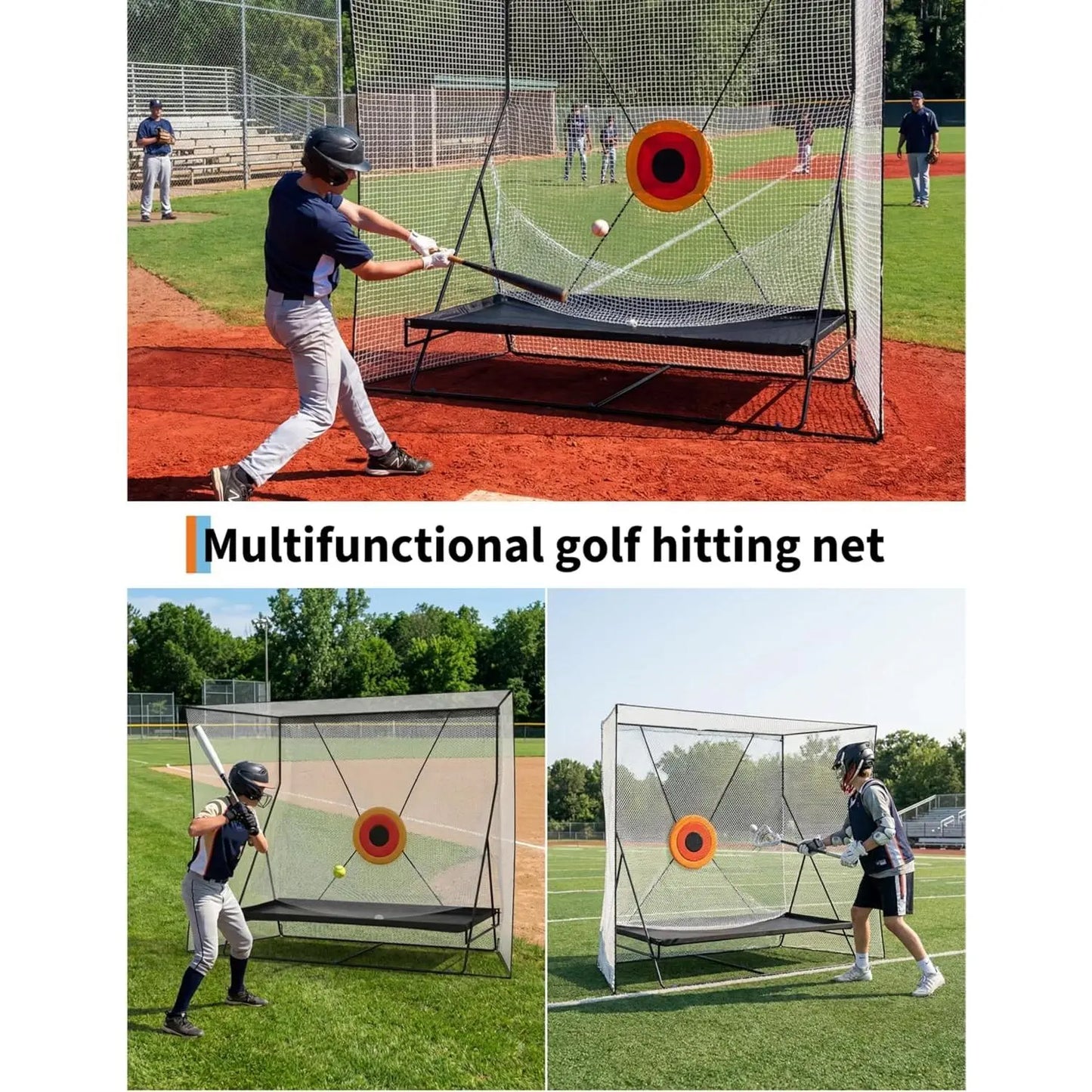 Golf Net 10X8Ft Golf Net for Hitting Practice Indoor Outdoor Training Net with Impact Targets Ball Return System Ball Blanket Ideal for Driving Chipping and Swing Practice with Real Balls,Summerwins