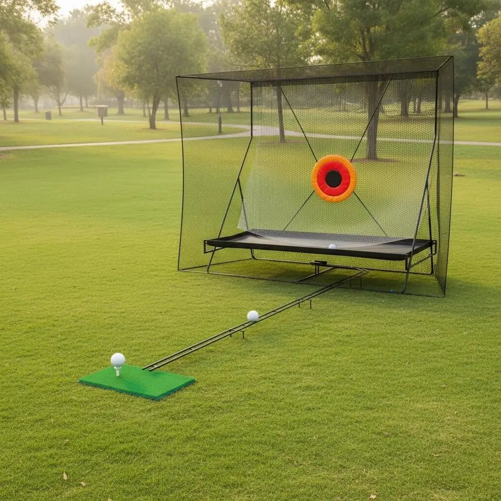Golf Net 10X8Ft Golf Net for Hitting Practice Indoor Outdoor Training Net with Impact Targets Ball Return System Ball Blanket Ideal for Driving Chipping and Swing Practice with Real Balls,Summerwins