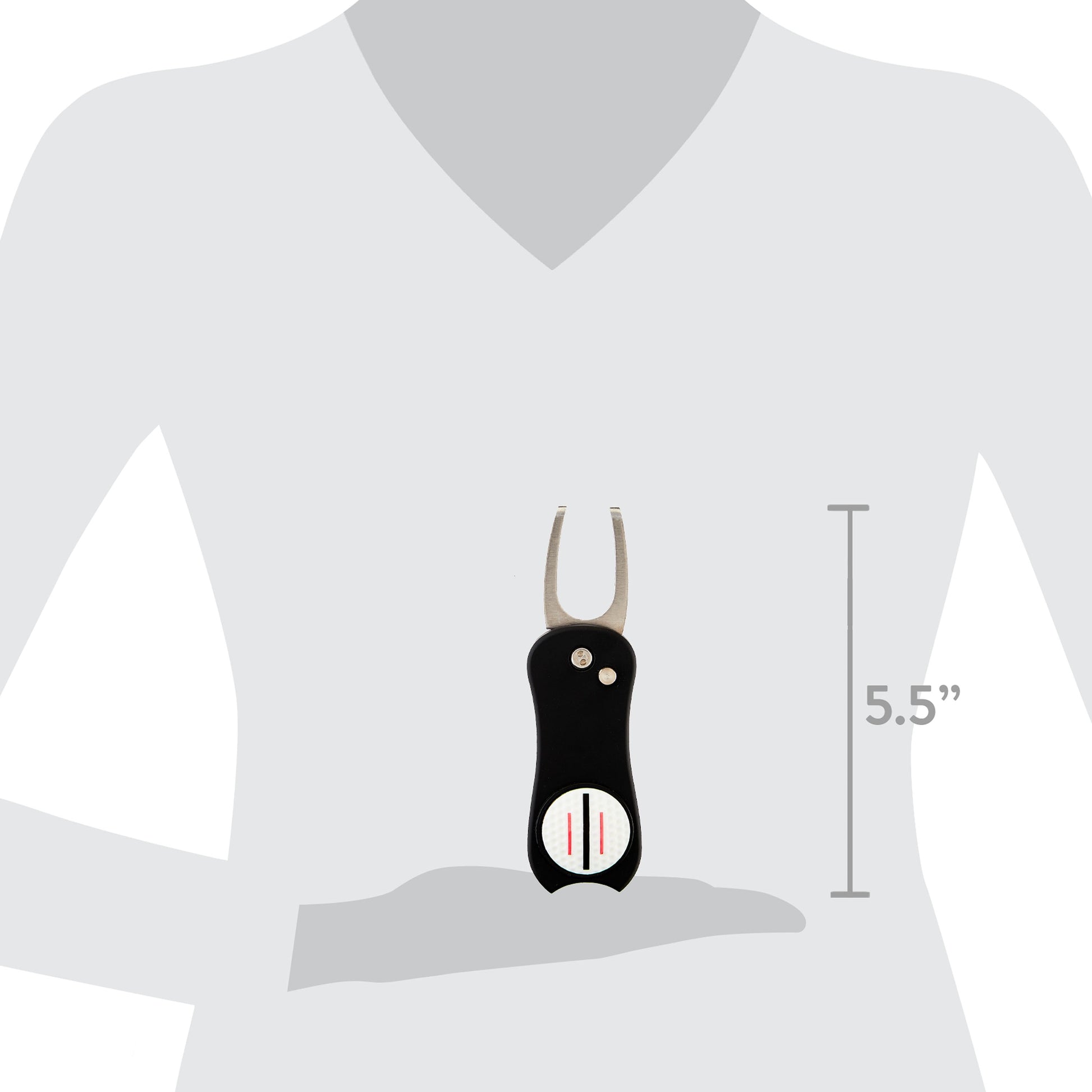 Spring-Assisted Golf Divot Tool with Magnetic Ball Marker – Foldable Golf Repair Tool for Men, Women & Teens